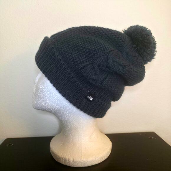 THE NORTH FACE Women's OH MEGA FUR POM BEANIE TNF Forest Green One Size - Picture 1 of 5